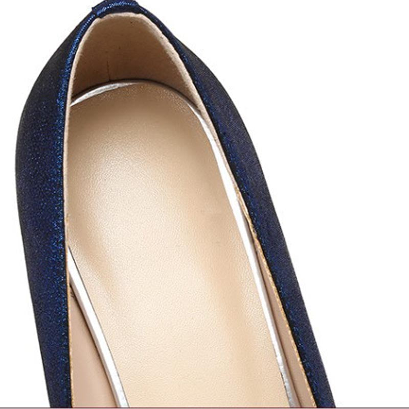 The Navy Jewel Pump