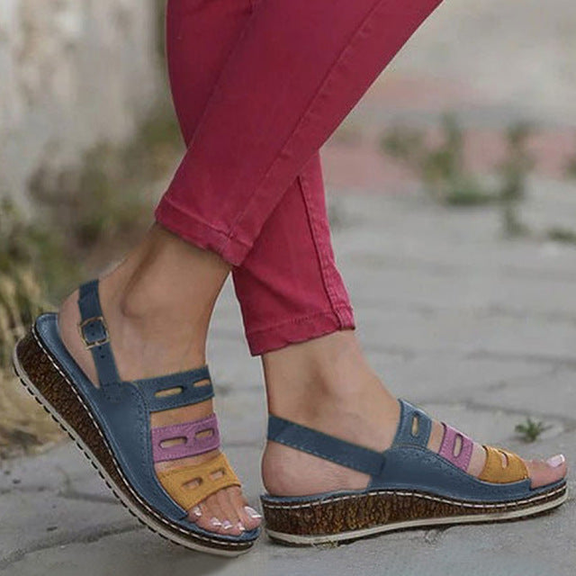The Patchwork Wedge Sandal
