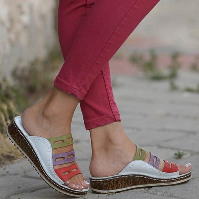 The Patchwork Wedge Sandal