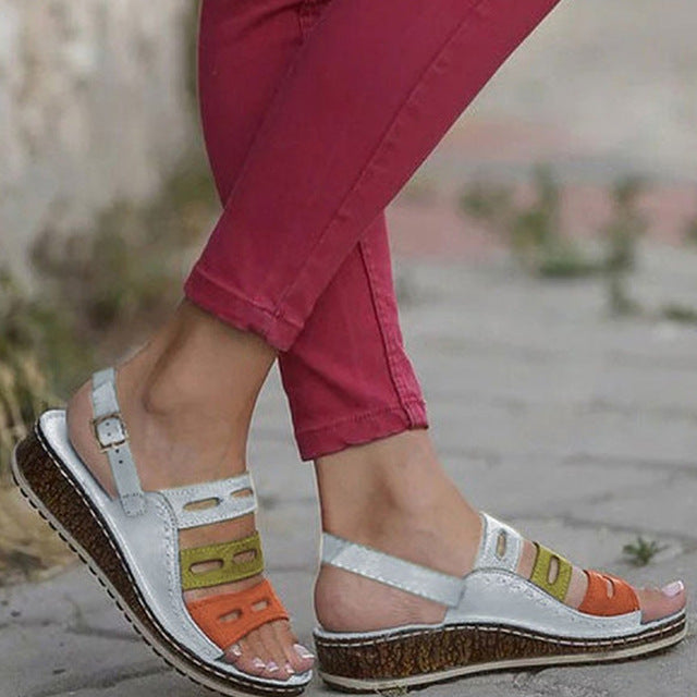 The Patchwork Wedge Sandal