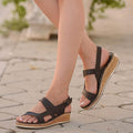 The Patchwork Wedge Sandal