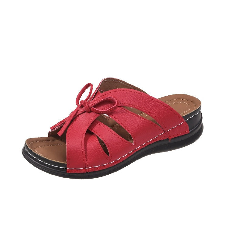 The Bow Wedge Slide in Red