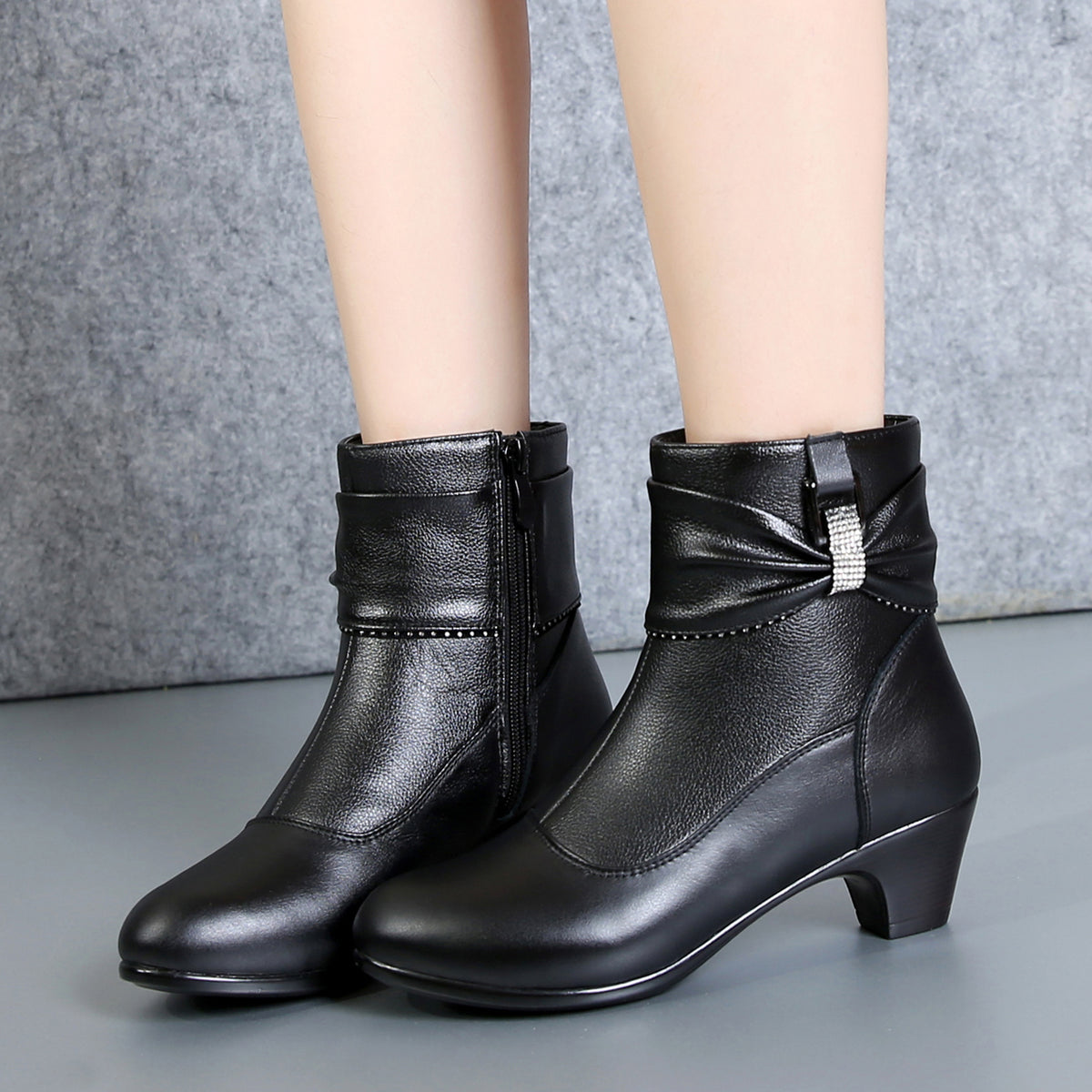 The Sparkle Bow Ankle Boot