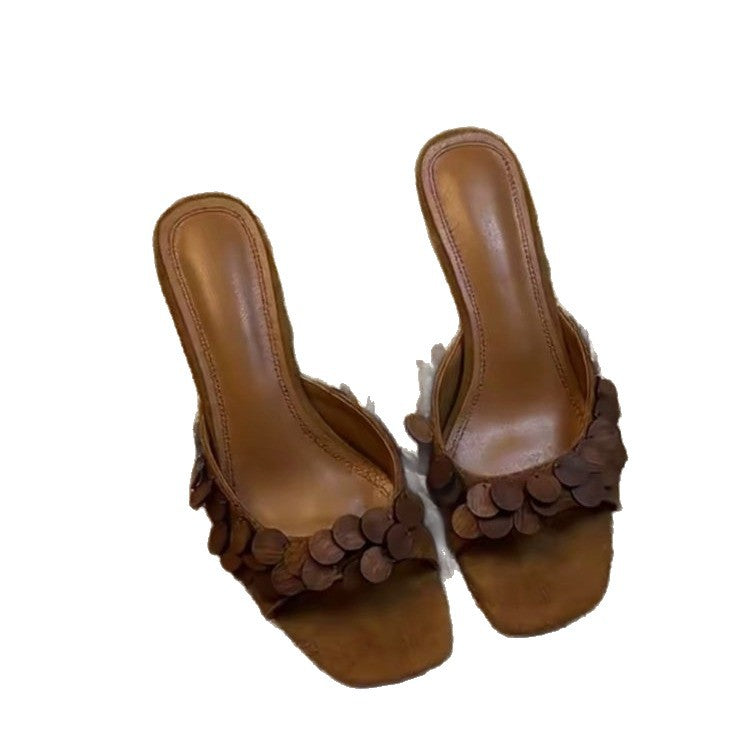 The Petal Kitten Heel Mule