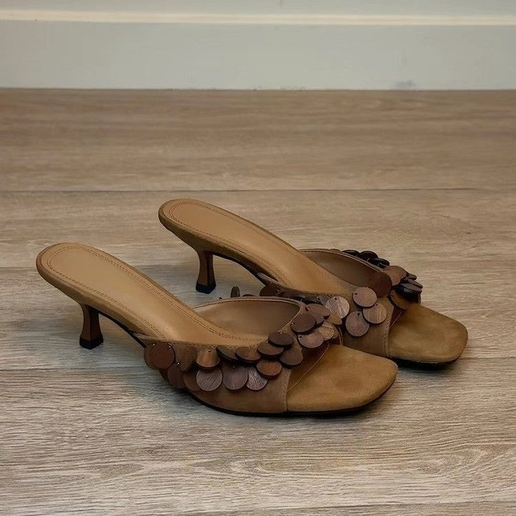 The Petal Kitten Heel Mule