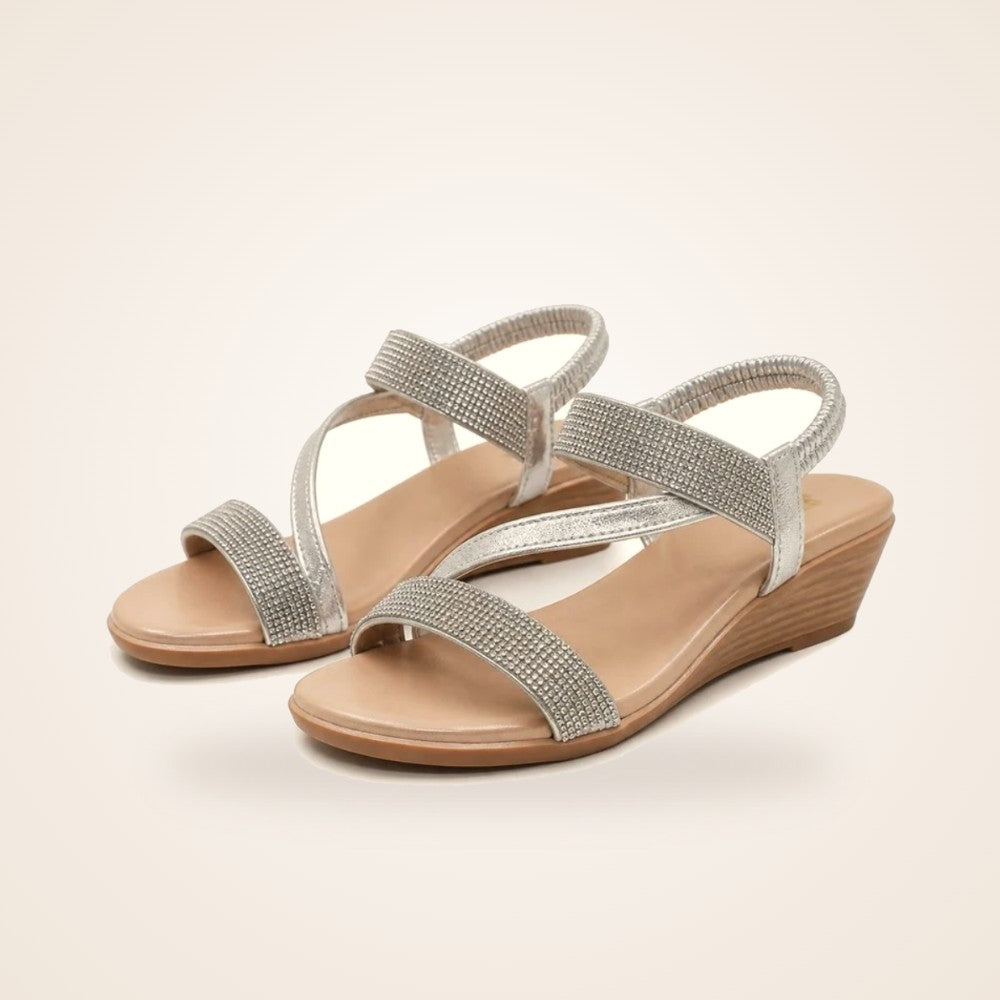 Boho Sparkle Wedge in silver