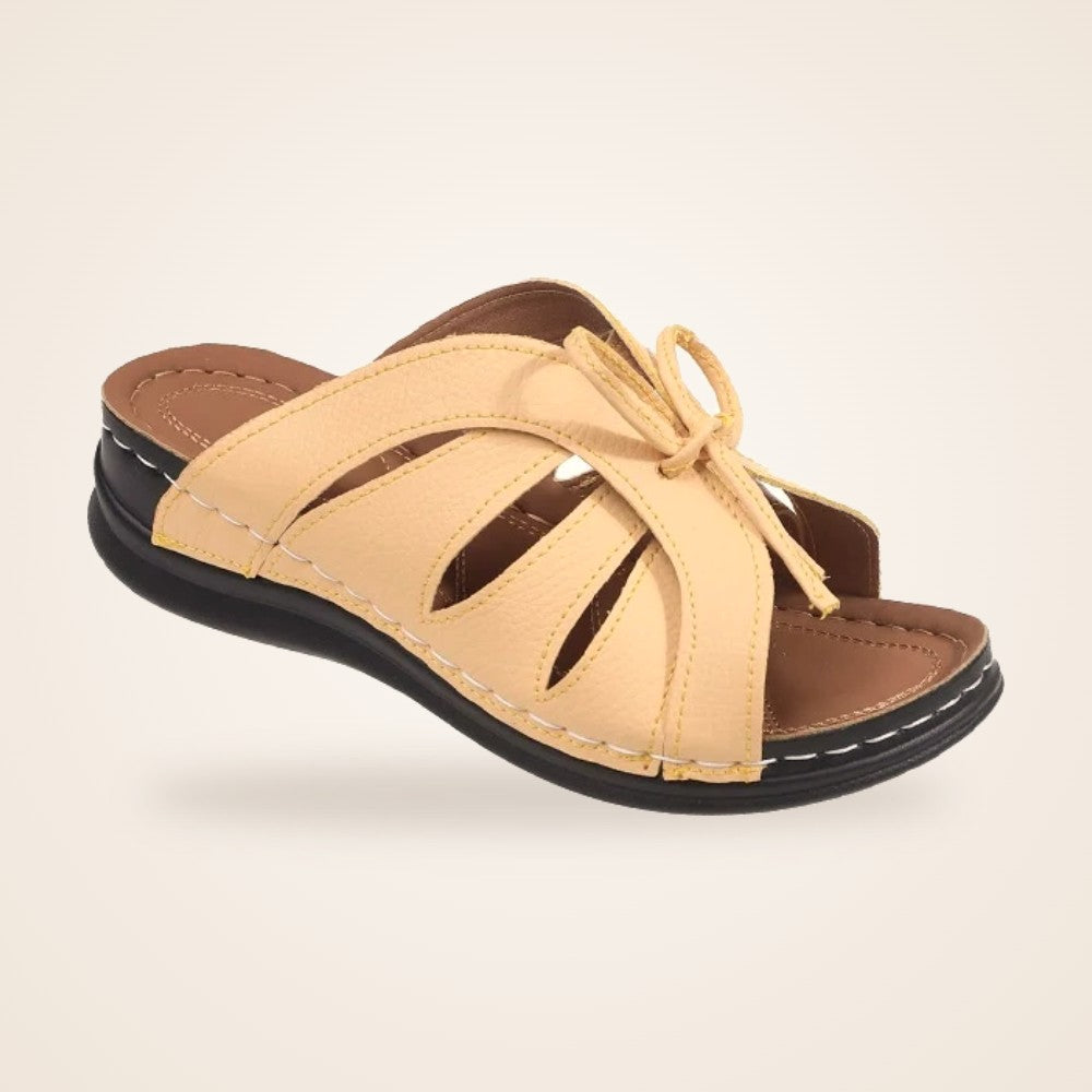 Bow Wedge Slide in yellow