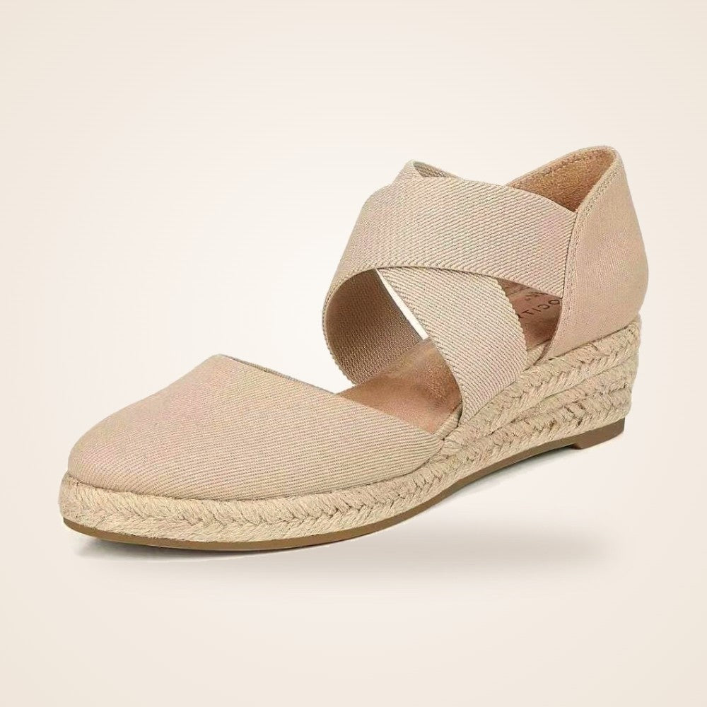 Capri Espadrille Wedge in beige