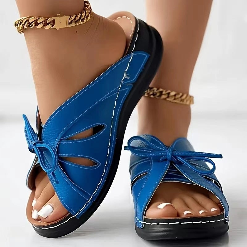 The Bow Wedge Slide in Blue