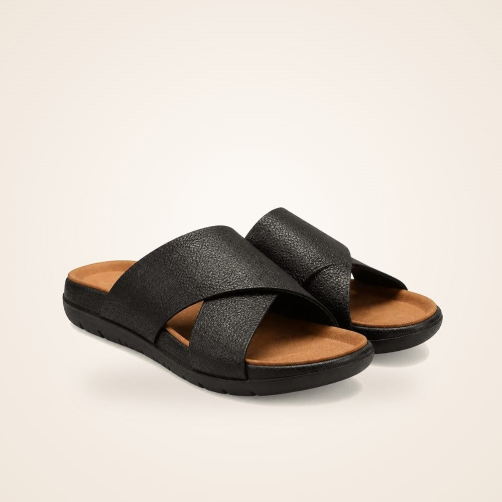 Comfy Cross Slide in black