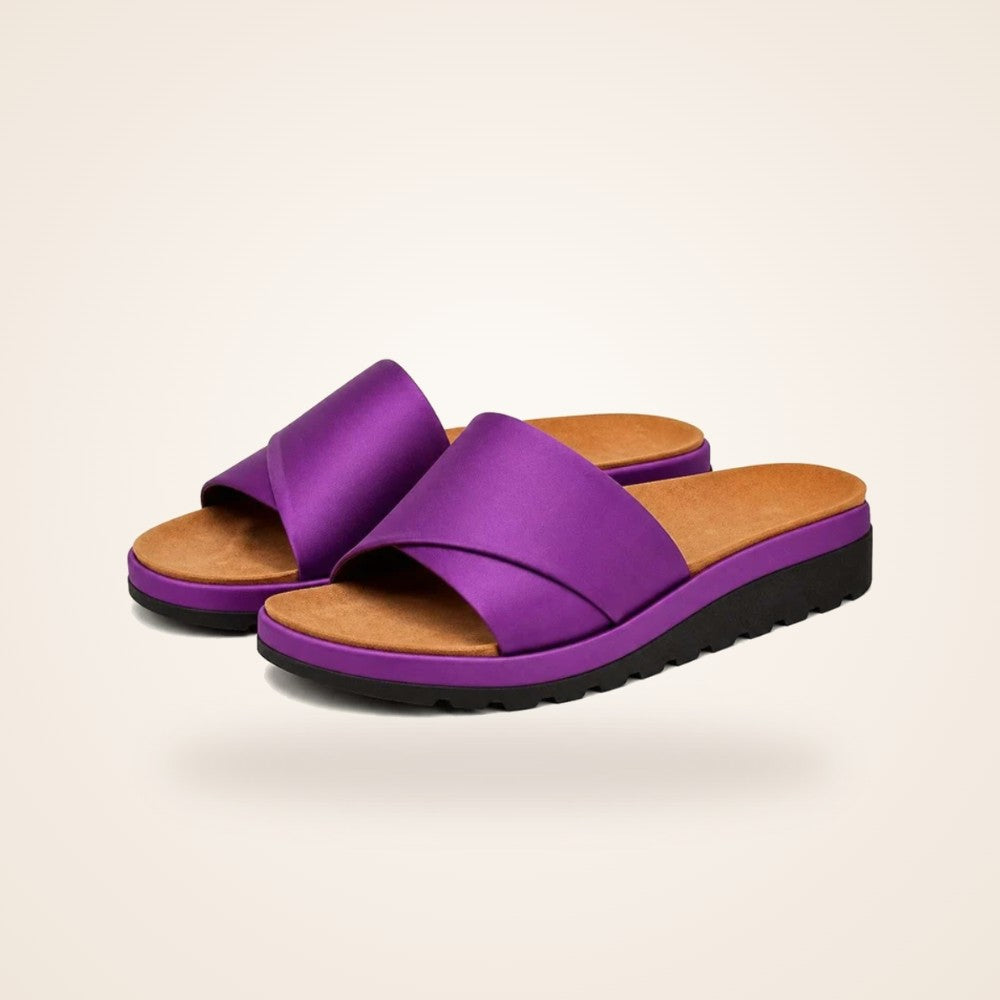 Comfy Cross Slide in purple