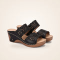 Lattice Wedge Slide in black