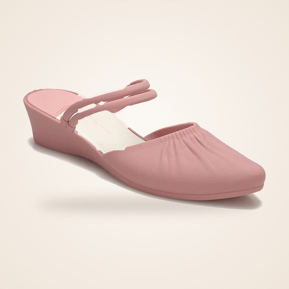 Pointed Wedge Mule in pink
