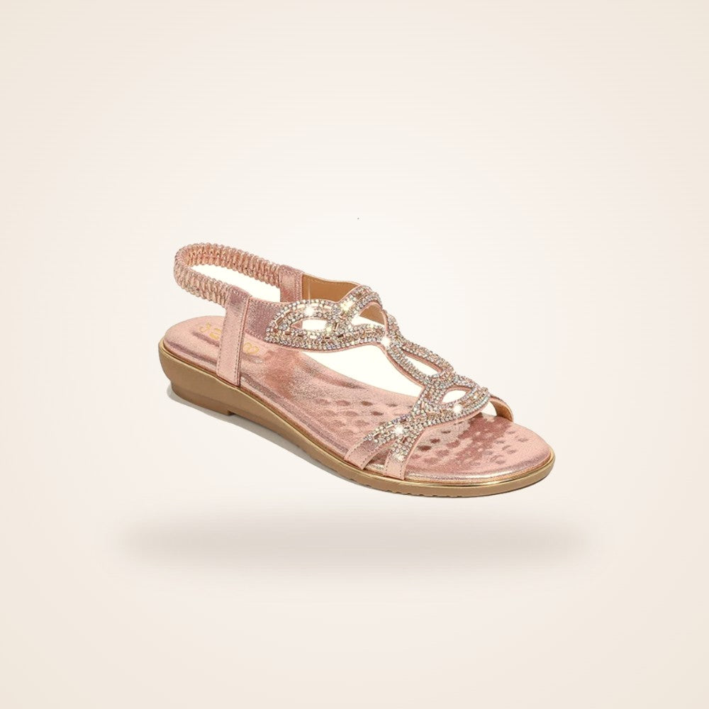 Riviera Wedge in blush pink