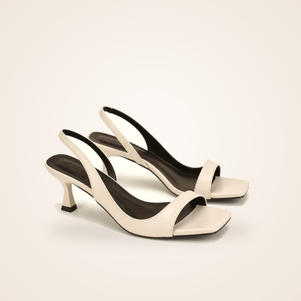 Slingback Kitten Heel in cream