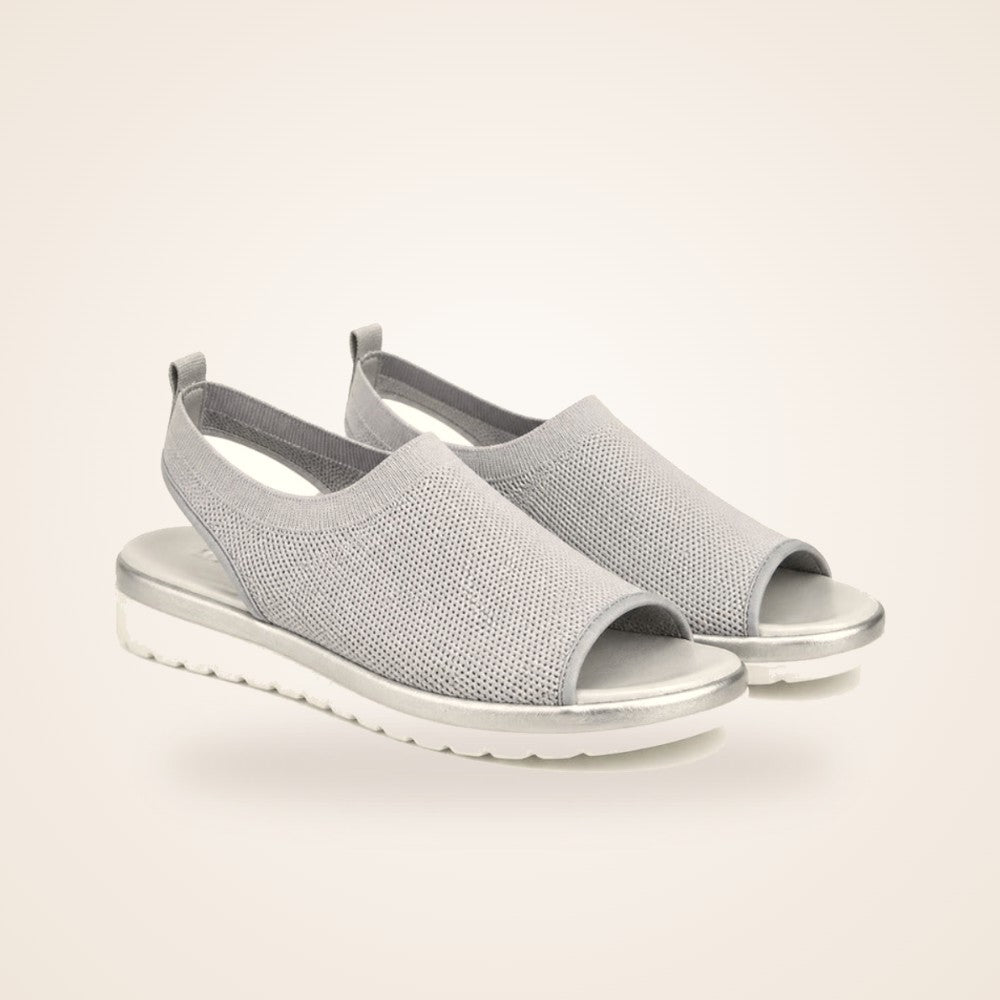 Stretch Knit Sandal in grey
