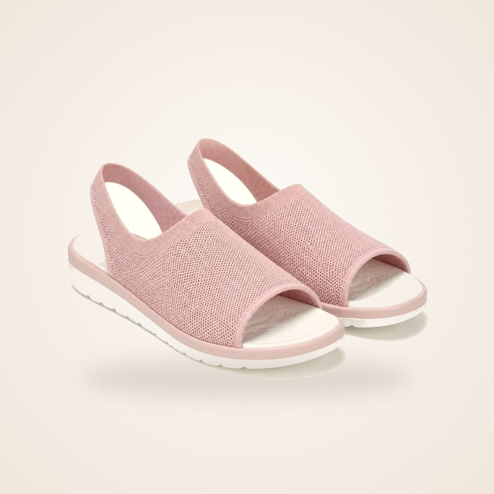 Stretch Knit Sandal in pink