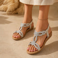The Sunday Jewel Wedge in Silver, worn