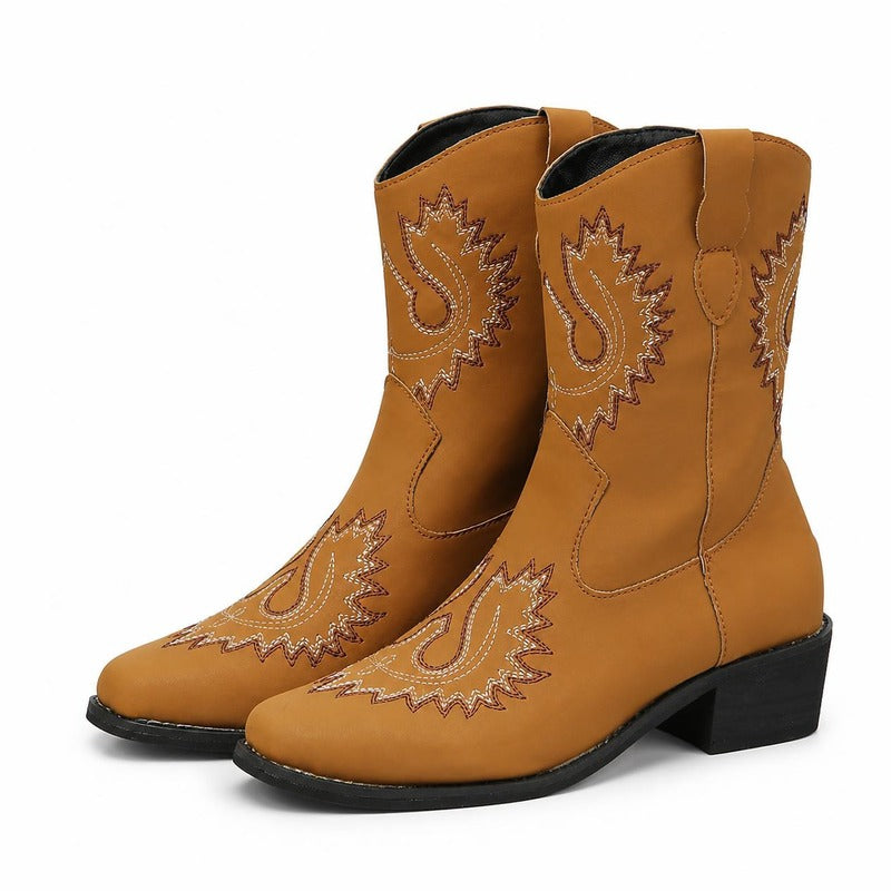 The Western Ankle Boot in Tan