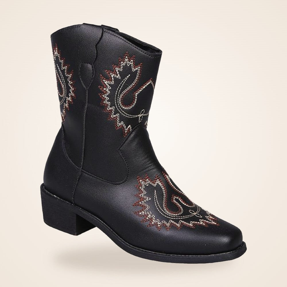Western Ankle Boot in black