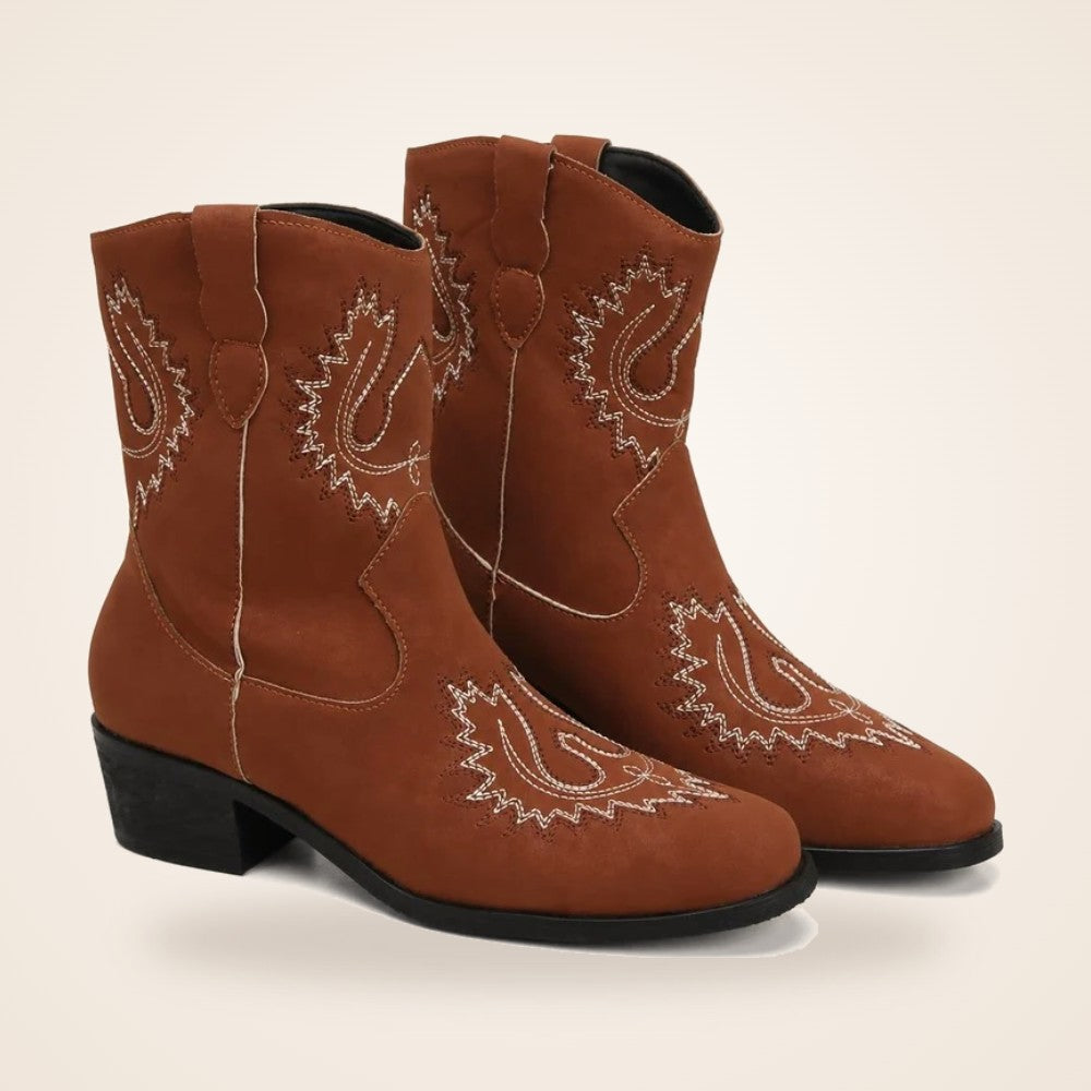 Western Ankle Boot in brown