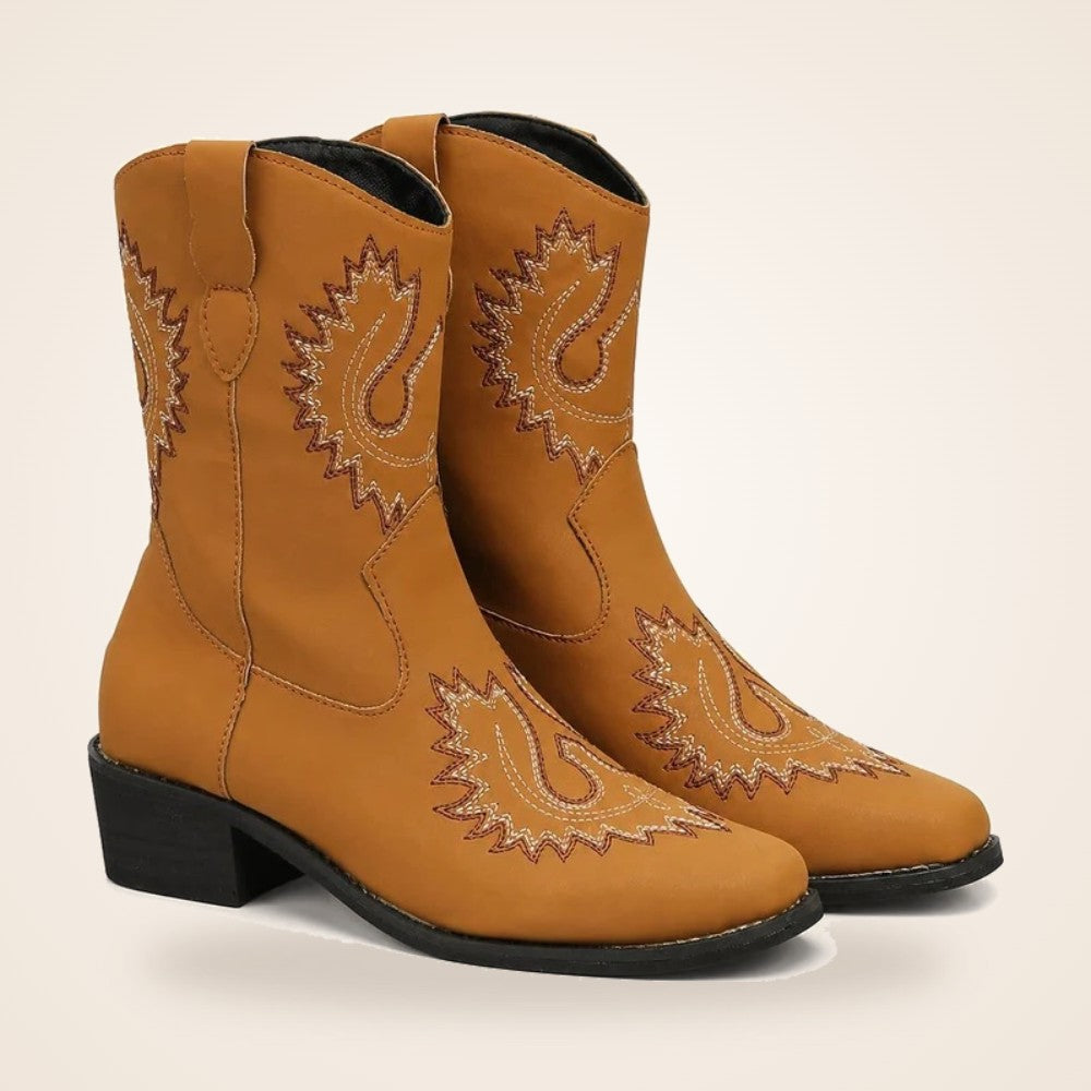 Western Ankle Boot in tan