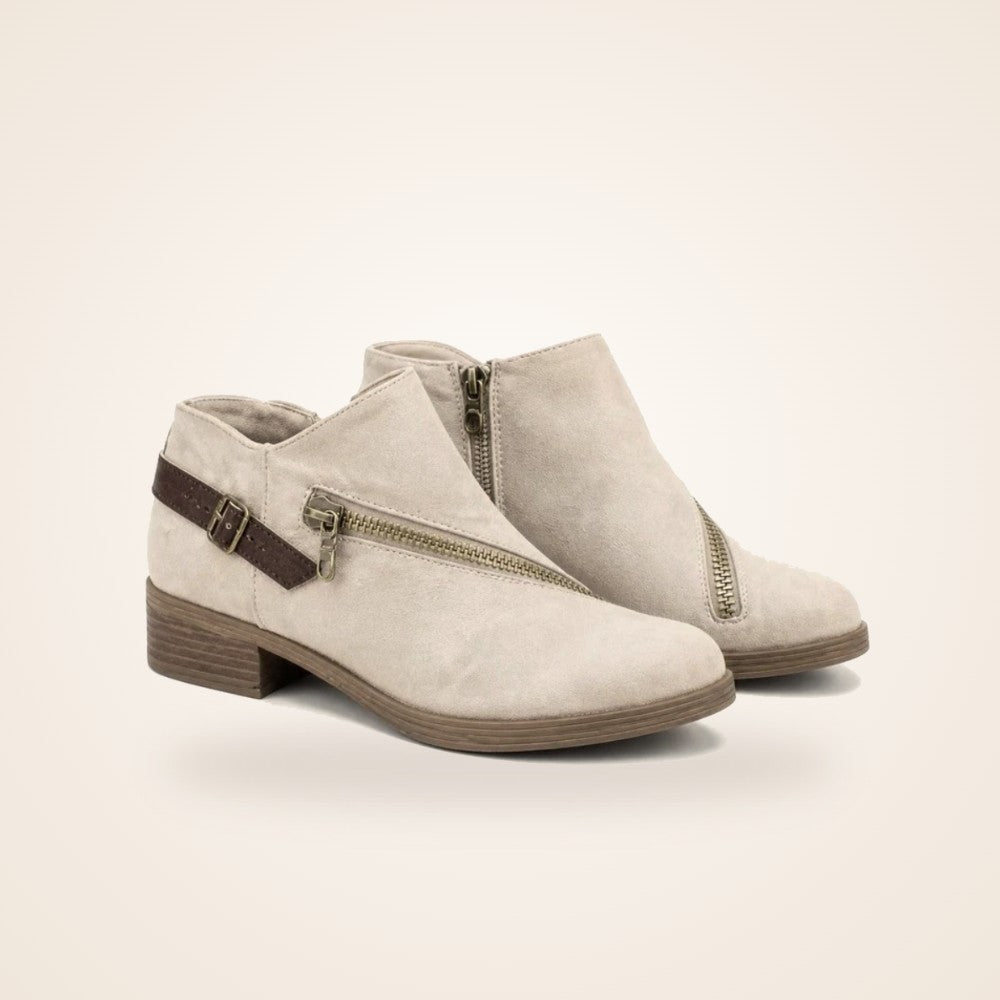 Zip Ankle Boot in grey